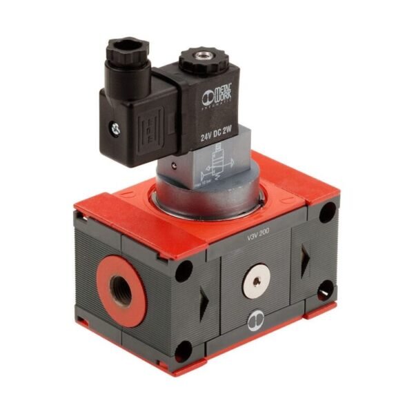 Manual valve / shut-off / for compressed air / 3-way